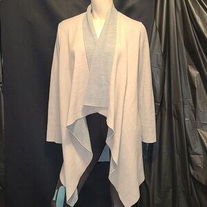 le chateau Light Beige Open-Front Draped Cardigan Size XL